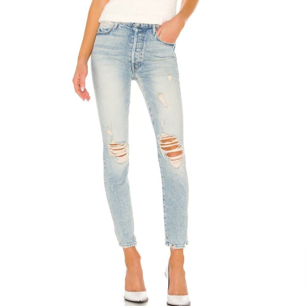 Mother Light Destroyed Ankle Jean